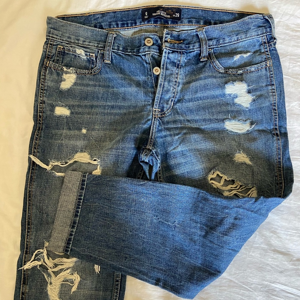 Hollister Vintage Boyfriend Jeans with Holes